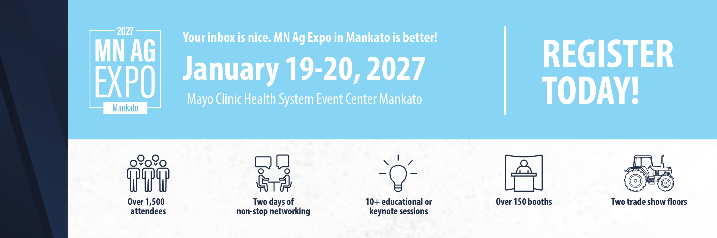 Email signature for attendees of MN Ag Expo 2027.